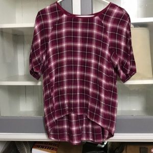 Flannel patterned T-shirt